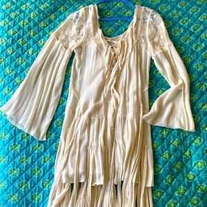 Goddess Free People Dress! Cream colored size S